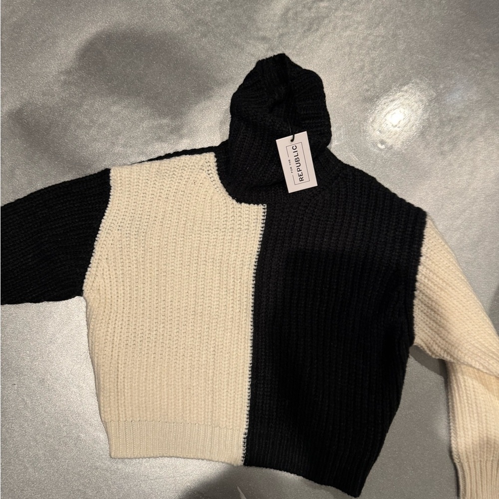 Two-Tone Knit Jacket brand new